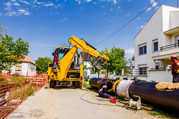 Новый трубопровод в окрестностях
