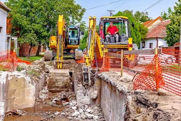 Jack hammer breaking, demolition — Stock Photo, Image