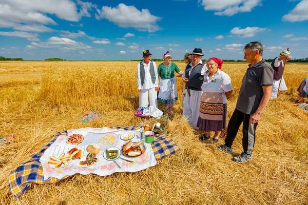 Muzlja Vojvodina Servië Juli 2021 Xxxviii Traditioneel Tarweoogst Traditionele Maaltijd — Stockfoto