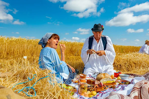 Muzlja Vojvodina Sérvia Julho 2021 Xxxviii Tradicionalmente Colheita Trigo — Fotografia de Stock