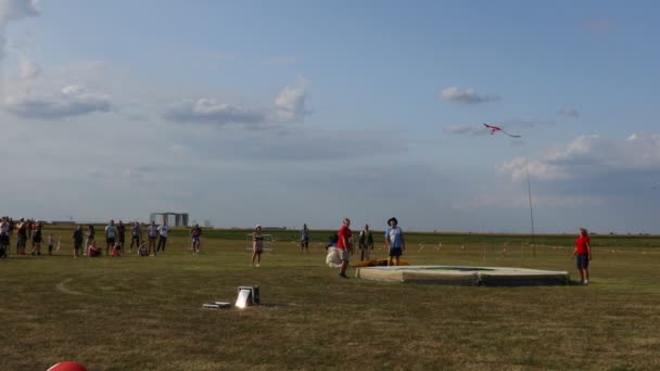 Ecka Vojvodina Servië Augustus 2015 Nationaal Kampioenschap Parachutespringen Parachutist Het — Stockvideo