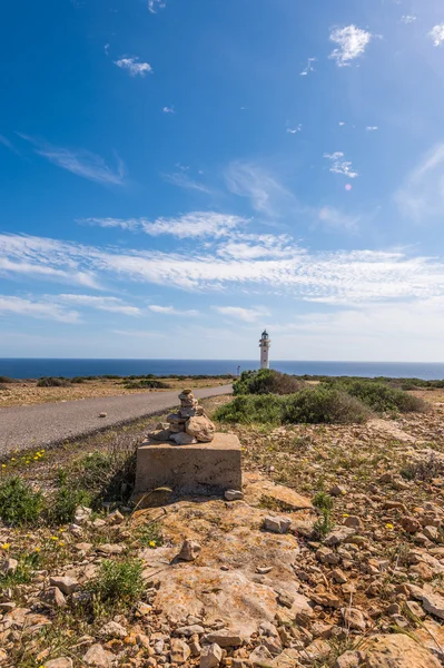 Formentera la mola latarnia Morze Śródziemne — Zdjęcie stockowe