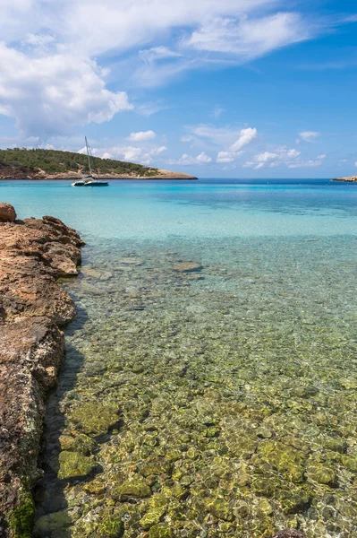 Catamaran Portinatx coastline in Ibiza — Stock Photo, Image