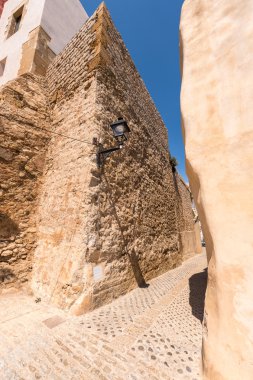 eski sokak Ibiza - eivissa. İspanya, Balear Adaları