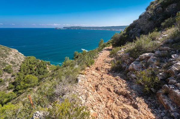 San antonio kapwald straße und javea landschaft — Stockfoto