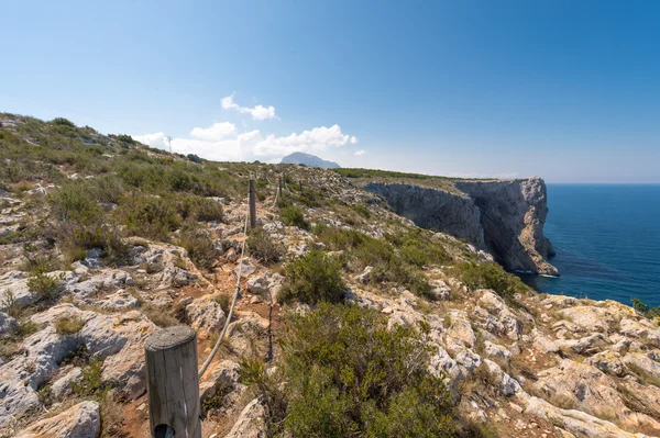 Alicante javea harbour beach city view — Stockfoto