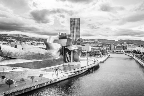Guggenheim Museum and Iberdrola Tower in Bilbao — Stock Photo, Image