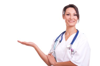 Steteskoplu bir doktor.