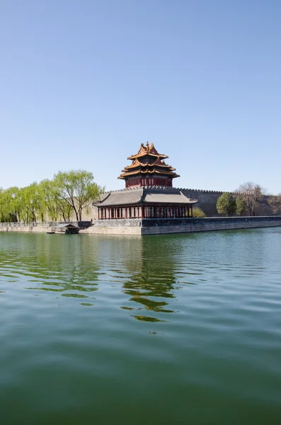 Zabytkowe mury Zakazanego Miasta w Pekinie, Chiny Zdjęcia Stockowe bez tantiem