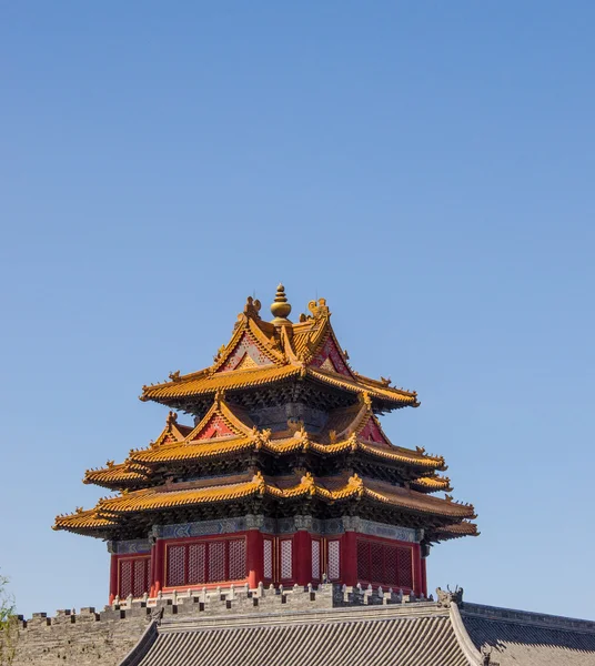 Sarok Arrow Tower, a tiltott város, Peking, Kína — Stock Fotó