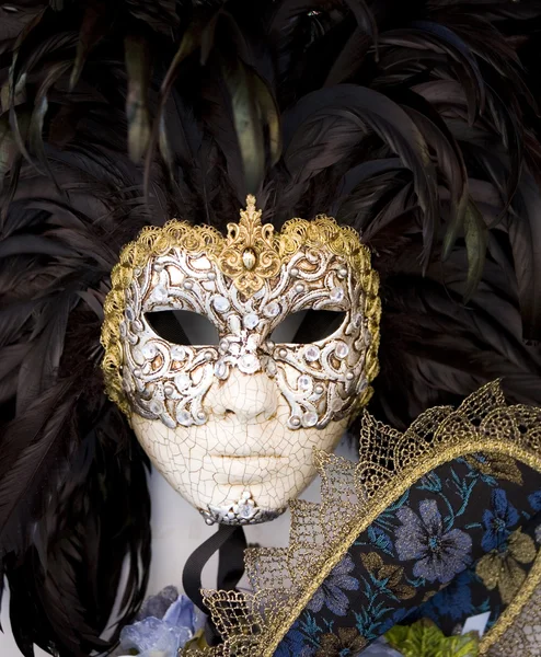 Maschera Venezia bianca — Foto Stock