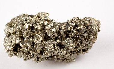 Pyrite fools gold isolated object clipart