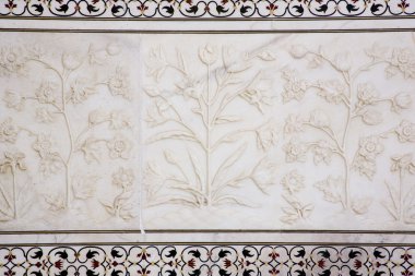 Marble flowers Taj Mahal clipart