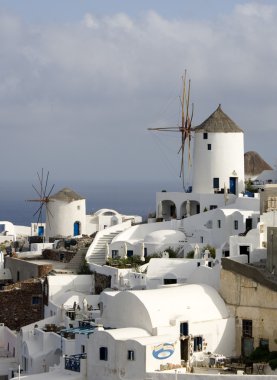 Santorini sahne Yunanistan