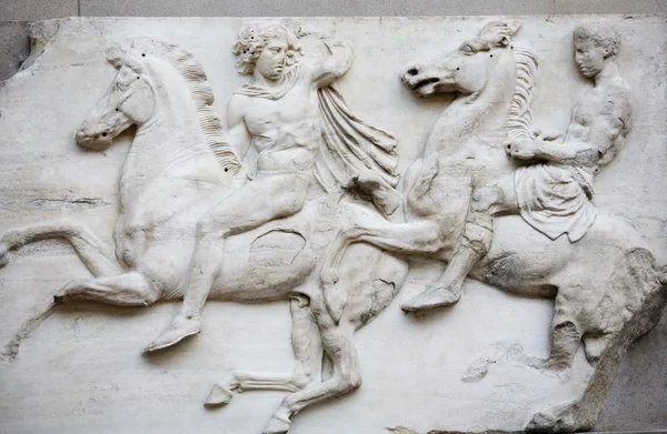 Beeldhouwwerken van het Parthenon gestolen uit Griekenland Stockafbeelding