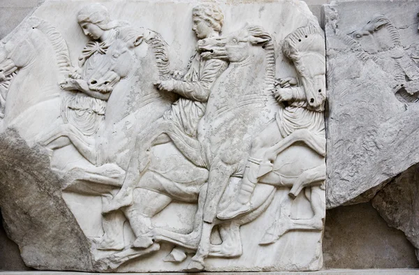 Beeldhouwwerken van het Parthenon gestolen uit Griekenland Rechtenvrije Stockfoto's