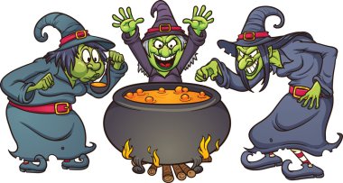 Evil karikatür Cadılar