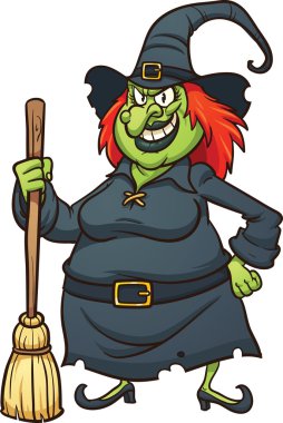 Evil cartoon witch clipart