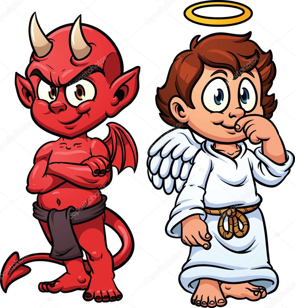 Angel and devil Stock Vector Image by ©memoangeles #12155353