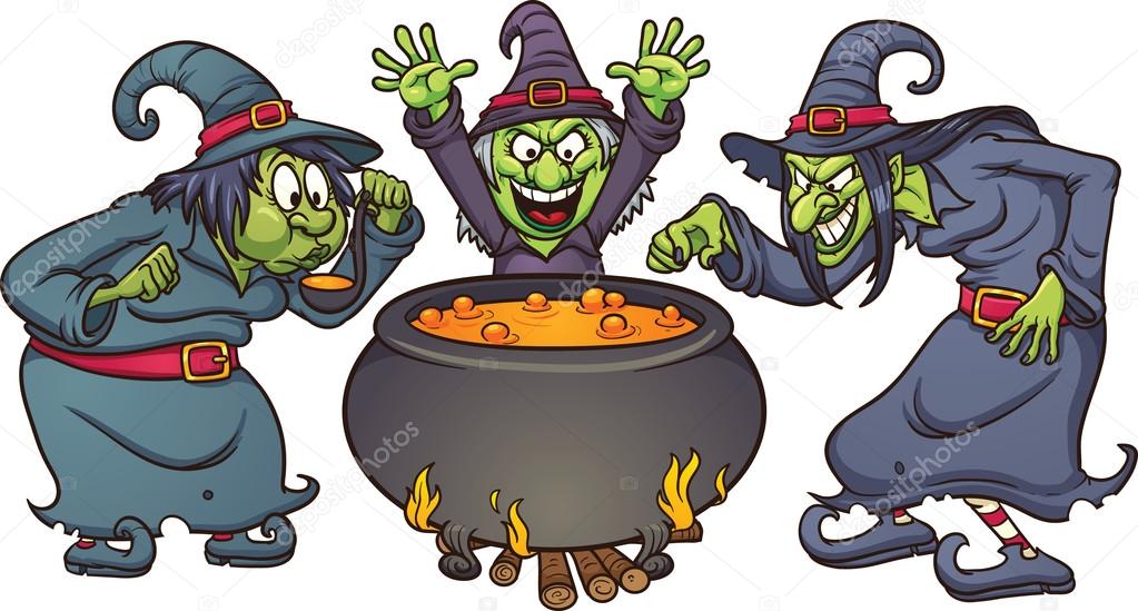 Evil cartoon witches