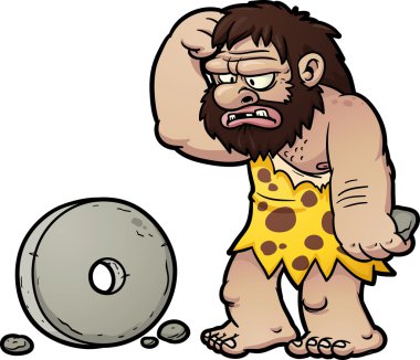karikatür mağara adamı
