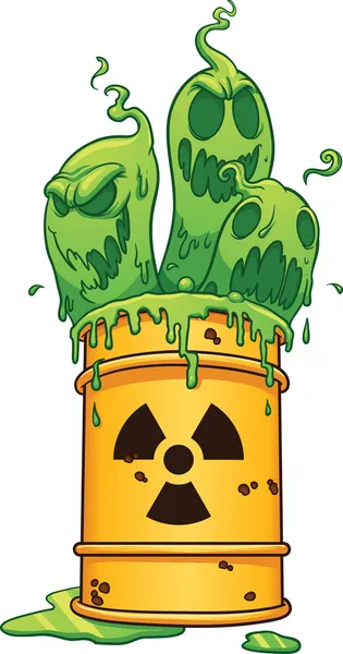 Radioactive waste — Stock Vector