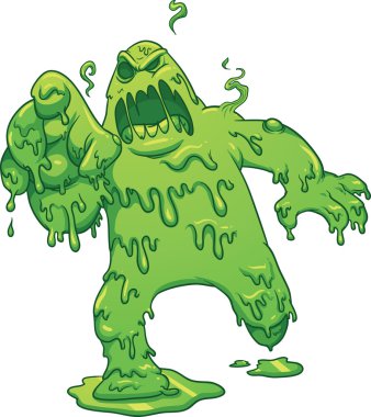 Radioactive monster clipart