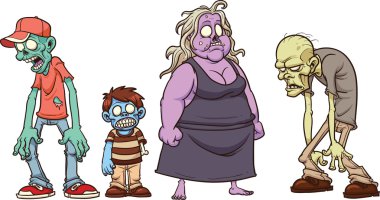 çizgi film zombies.