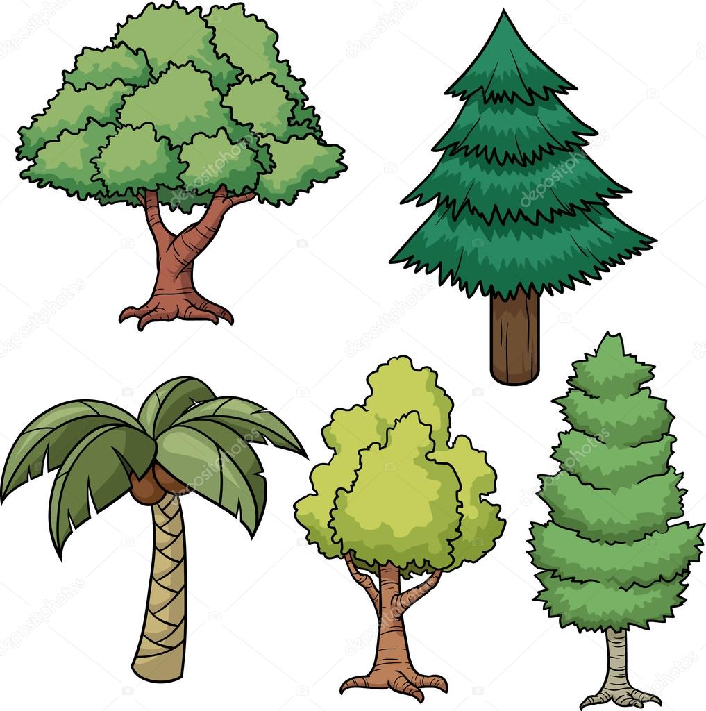 Vector trees — Stock Vector © memoangeles #13711512