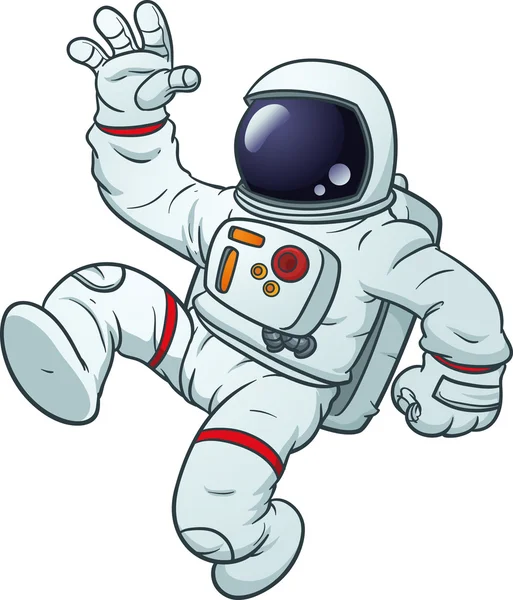 Astronauta de dibujos animados — Vector de stock