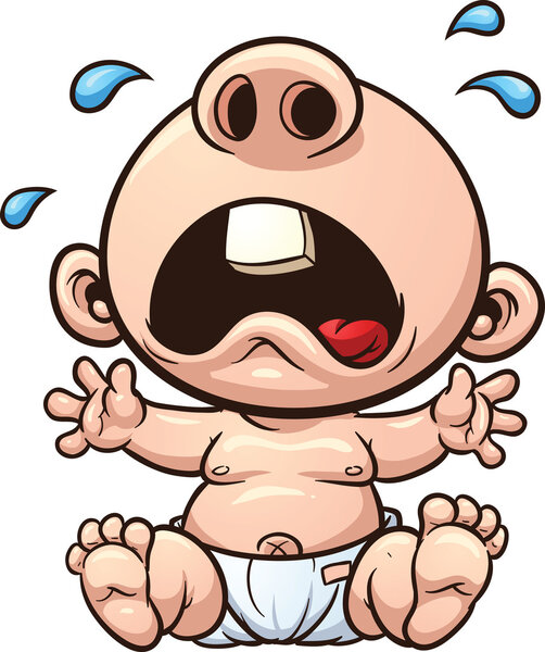 Cartoon baby crying