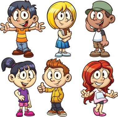 Cartoon kids clipart