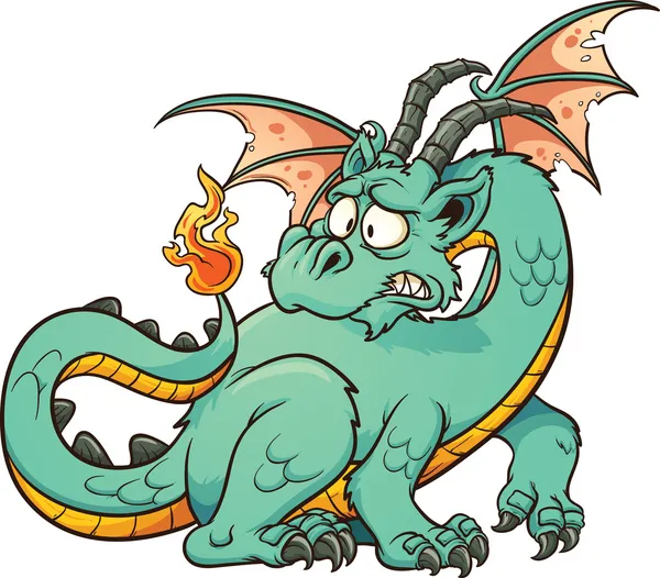 Cartoon dragon — Stockvector