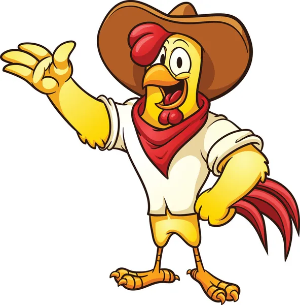 Pollo de granja — Vector de stock