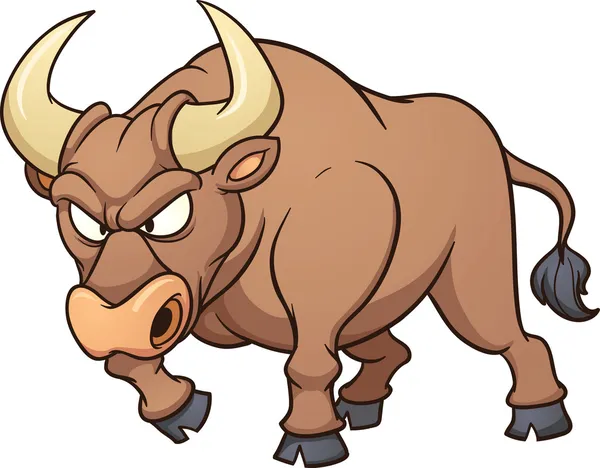 Angry bull — Stock Vector