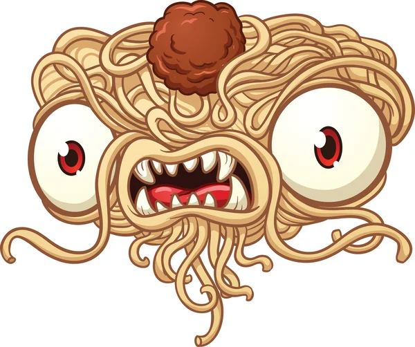 Spaghetti monster — Stock Vector