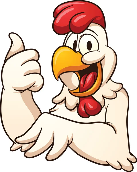 Pollo feliz — Vector de stock