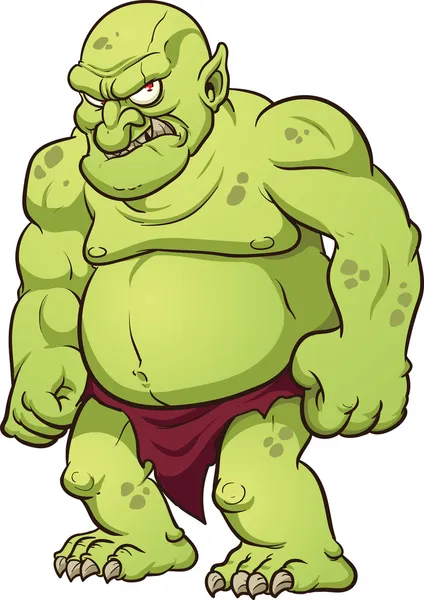 Grote troll — Stockvector