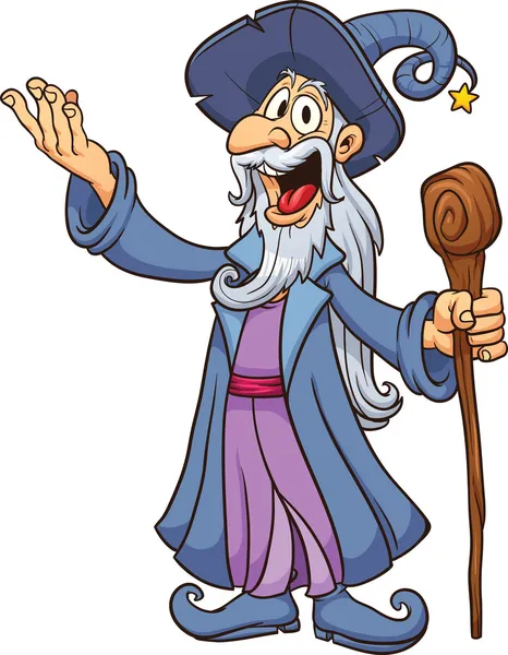 Cartoon wizard — Stockvector