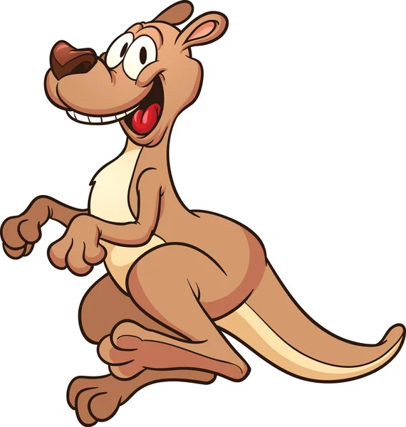 Cartoon kangaroo — Stock Vector