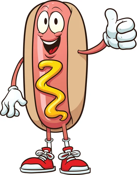 Cartoon hotdog — Stock Vector