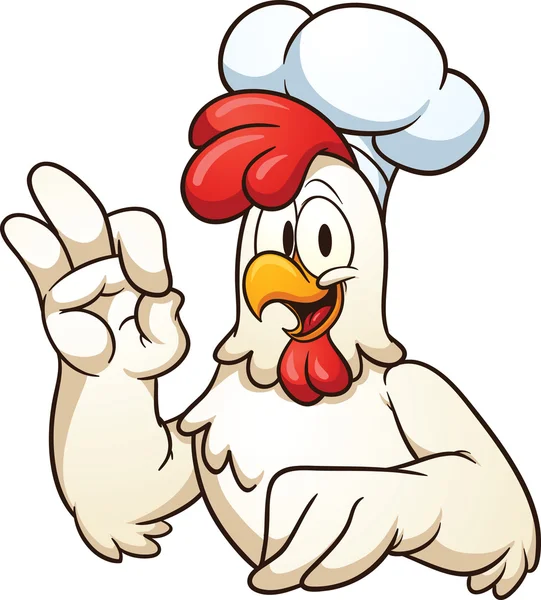 Chef chicken — Stock Vector