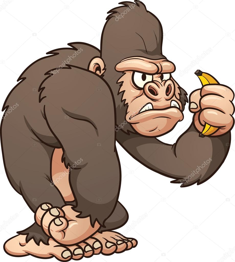 Cartoon gorilla