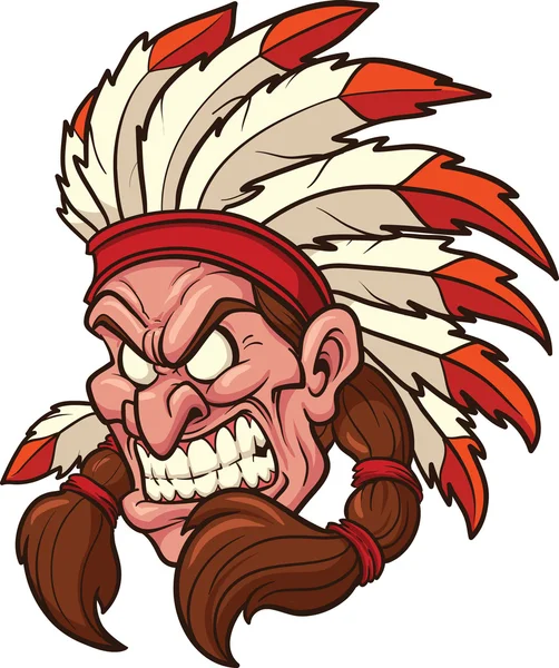 Indian chief mascot — Stock Vector