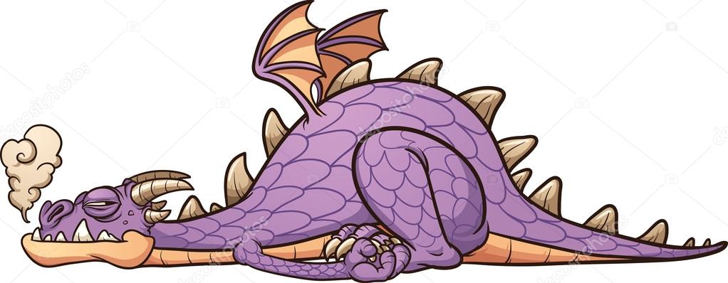 Lazy purple dragon