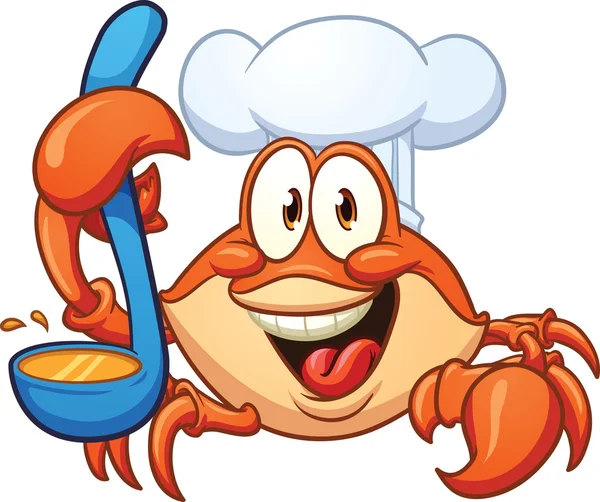 Chef crabe — Image vectorielle