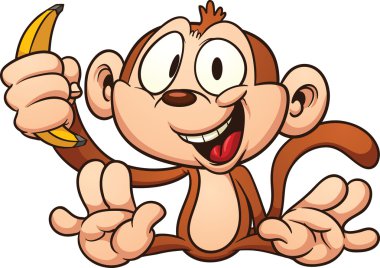 Baby monkey clipart