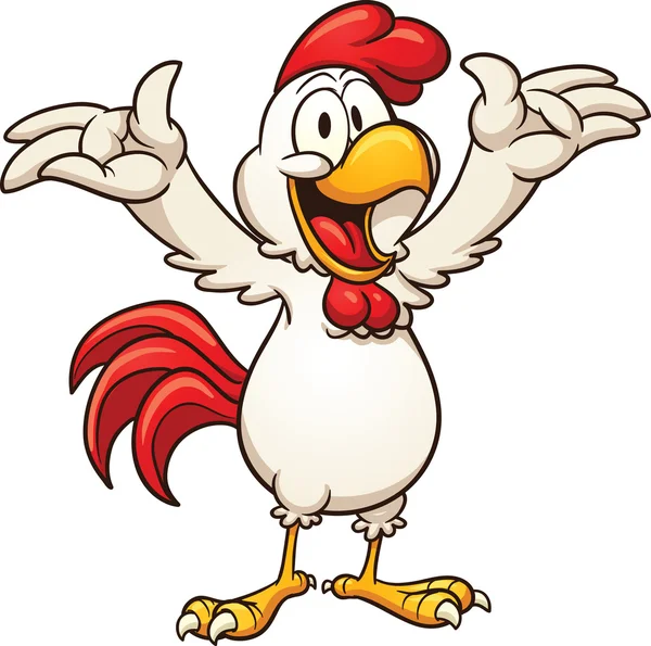 Pollo feliz — Vector de stock