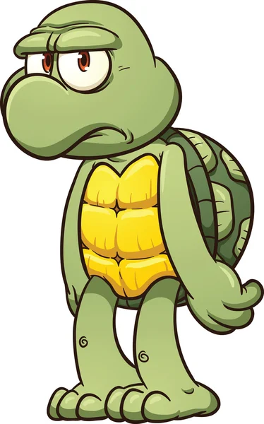 Tortuga de dibujos animados — Vector de stock