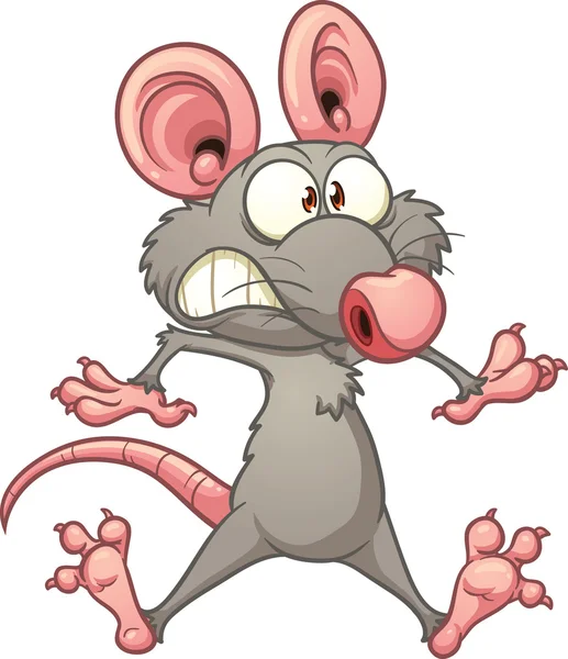 Ratón asustado — Vector de stock